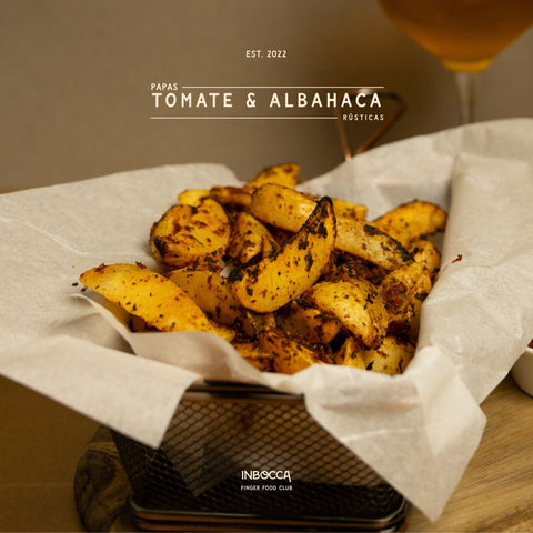 Papa Rústica | Tomate, Albahaca